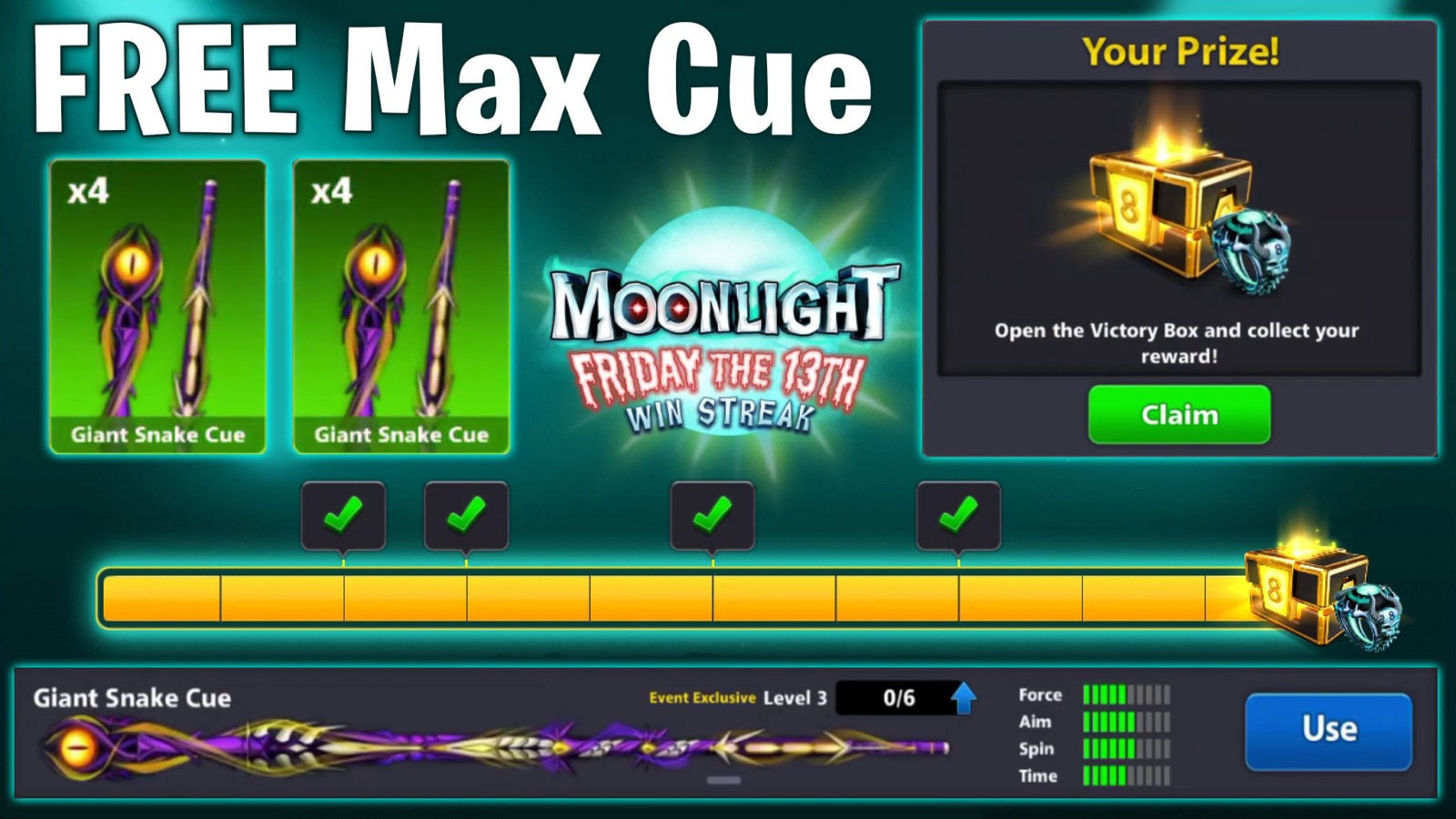Free Cue For All In 8 Ball Pool – KZR - 